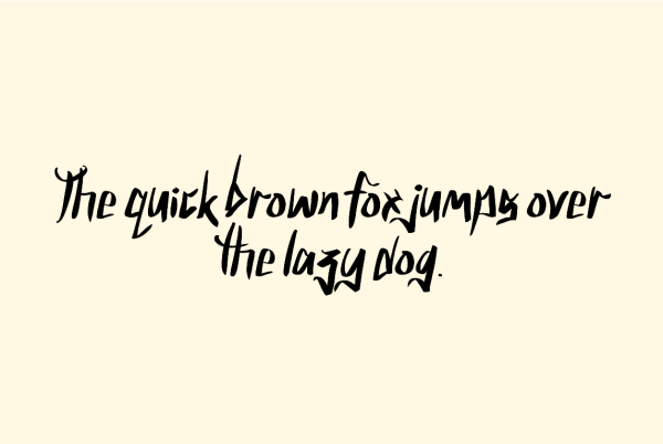 Block King font text example.