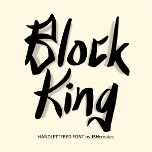 Graffiti style typeface design. (Block King font)