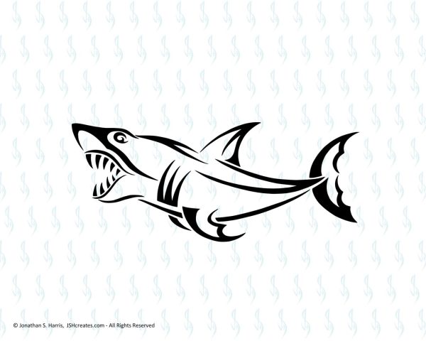 Great White Shark SVG Design