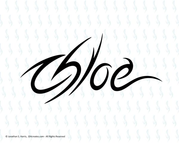 Tribal Name Chloe SVG Design