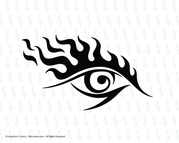 Eye Flames SVG Design
