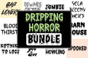 Dripping Horror Fonts Bundle