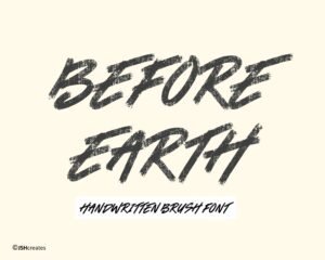 Before Earth Font