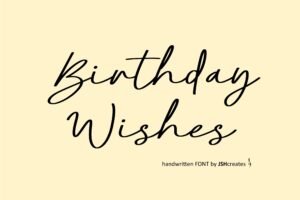 Birthday Wishes Font