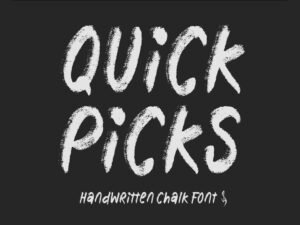 Quick Picks Font