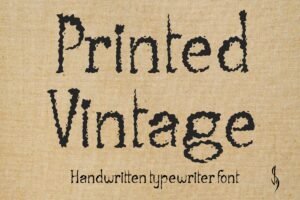 Printed Vintage Font
