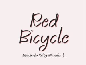 Red Bicycle Font