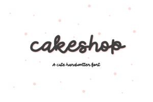 Cakeshop Font